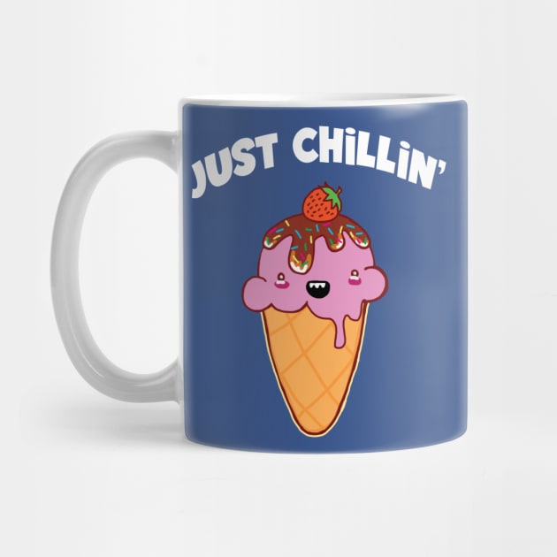 Just Chillin Cute Little Ice Cream Cone by CatsandBats